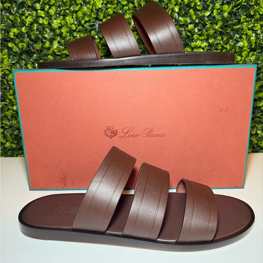 Men’s Loro Piana Naha Seawalk Leather Sandals NIB Size 13US